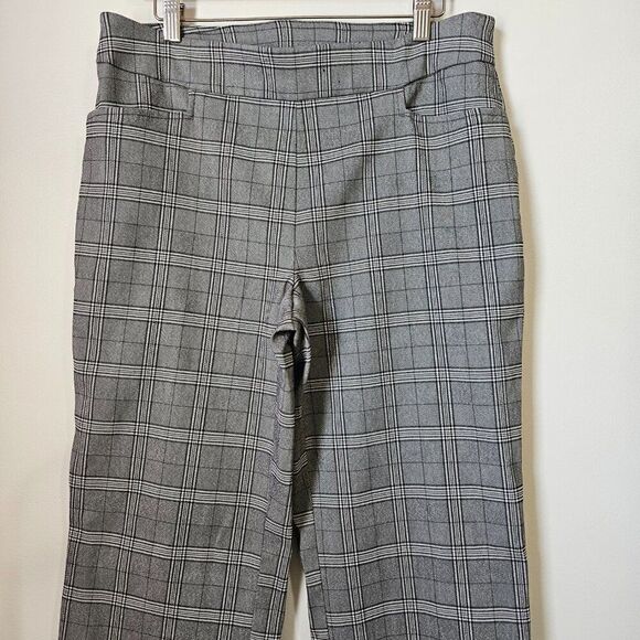 EUC TIME & TRU PLAID GREY BLACK PULL ON PANTS SIZE LARGE /12-14 WOMENS - Picture 7 of 14